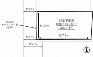 広々とした約68坪のお土地です。