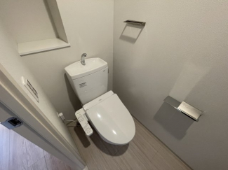 落ち着いた色調のトイレです