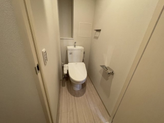 落ち着いた色調のトイレです