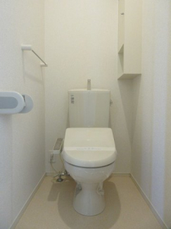 落ち着いた色調のトイレです