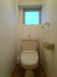 落ち着いた色調のトイレです