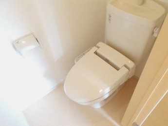 落ち着いた色調のトイレです