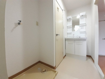 スペースが確保できる洗面所です