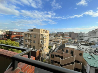 バルコニーからの景色。周辺には低層の建物も多く、視界を遮るも