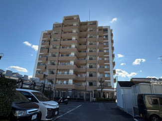 駐車場側（北側）の外観です。ここを出るとすぐに丸橋小学校があります。