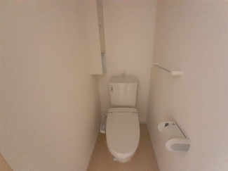 落ち着いた色調のトイレです