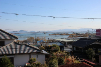 二階からの琵琶湖の眺め