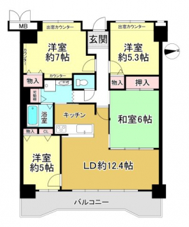 4LDKの間取り