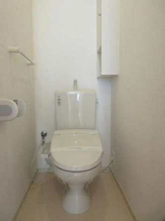 落ち着いた色調のトイレです