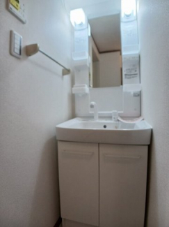 スペースが確保できる洗面所です