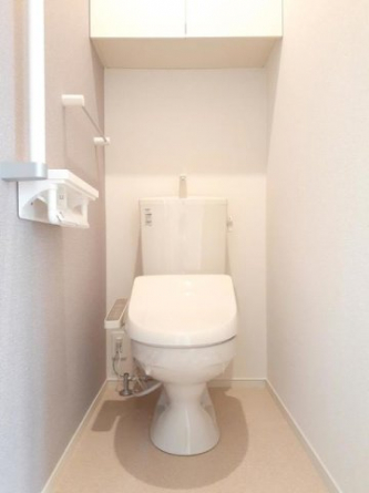 落ち着いた色調のトイレです