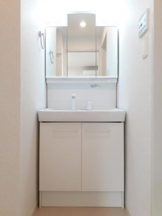 忙しい朝には欠かせない洗面所です