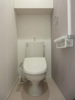 落ち着いた色調のトイレです