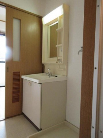 スペースが確保できる洗面所です