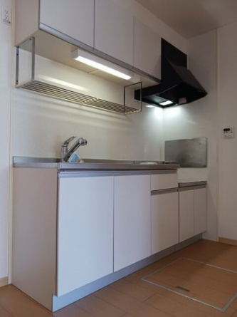 コンパクトなキッチンで掃除もラクラク