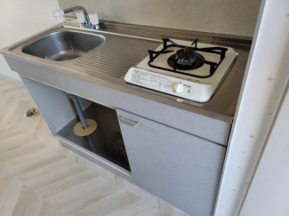 1口ガスコンロ付き！