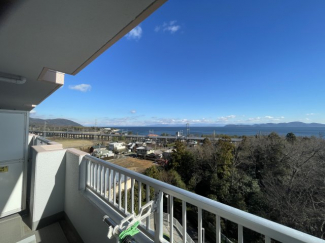 ベランダから琵琶湖パノラマ眺望