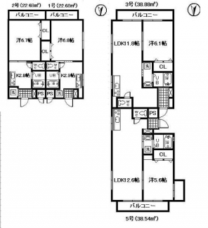 1LDK×8部屋　1K×8部屋の全16部屋あります。