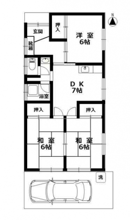 余戸中６丁目貸家の画像