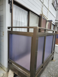 1階のバルコニーです