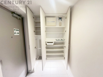 大きな玄関収納付きの玄関です　家族皆様の履物をしっかり収納できます
