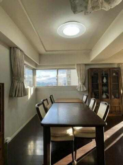 南東側からやさしい陽光が入る、明るいダイニングです。