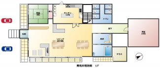 1F 右奥の洋間は建て増し部分です