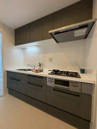 システムキッチン新調。清潔感があり、毎日の調理が楽しくなりそうなキッチンです。