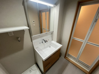 スペースが確保できる洗面所です