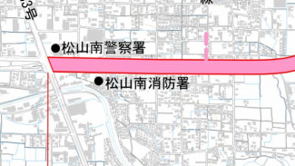 松山外環状道路インター東線　整備予定図