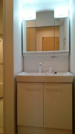 スペースが確保できる洗面所です