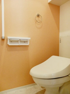 落ち着いた色調のトイレです