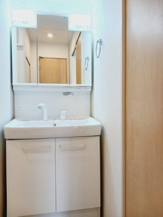 忙しい朝には欠かせない洗面所です