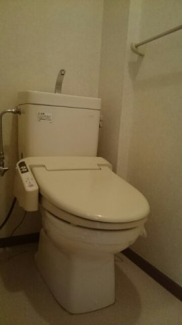 落ち着いた色調のトイレです