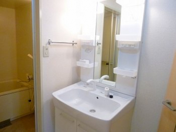 スペースが確保できる洗面所です