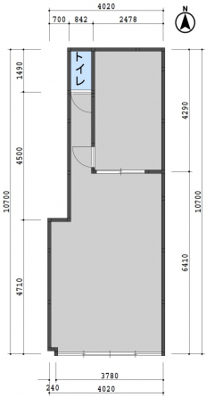 南向き　12.07坪です。