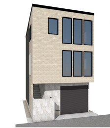 こちら、外観パースです。（完成時は変更になる場合がございます）