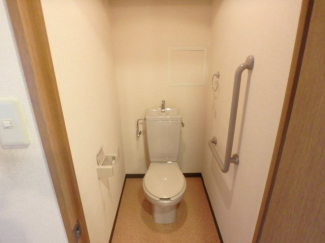 落ち着いた色調のトイレです