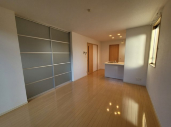 右側は洋室へのスライディングドアになっています