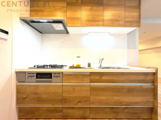 壁付けシステムキッチンはスペースの最大限の有効活用が可能で、動線がスムーズになり調理や準備が快適で効率的に行えます。収納スペースや吊り戸棚が設けられ、調理器具や食器類をスマートに収納できます。