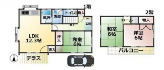 松山市三町３丁目の一戸建ての画像