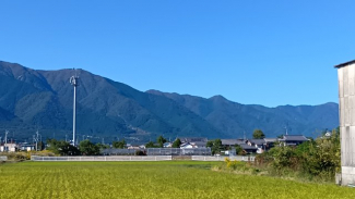 敷地付近の農道からの風景