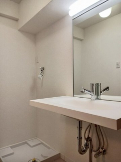 スペースが確保できる洗面所です