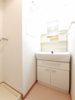 スペースが確保できる洗面所です