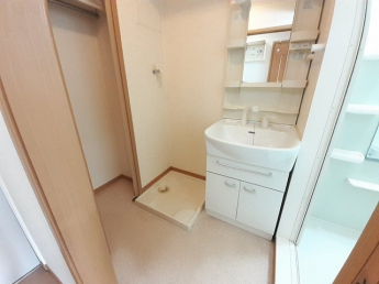 スペースが確保できる洗面所です