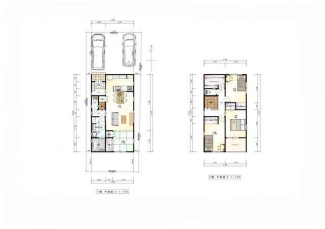 １階、２階の間取り図です。
