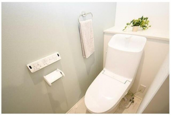 フチなしでお手入れ簡単　節水タイプとなっております（施工例）