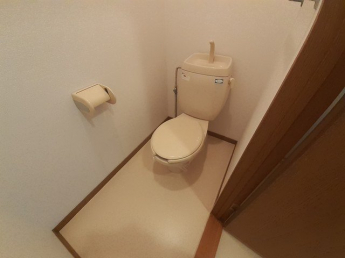 落ち着いた色調のトイレです