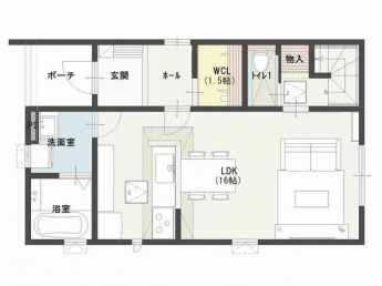 ～１階間取り図～玄関ホールにウォークインクローゼット有り◎ス