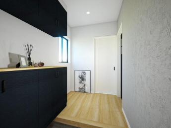 ～完成予想図～　玄関・ホールにウォークインクローゼット有り◎